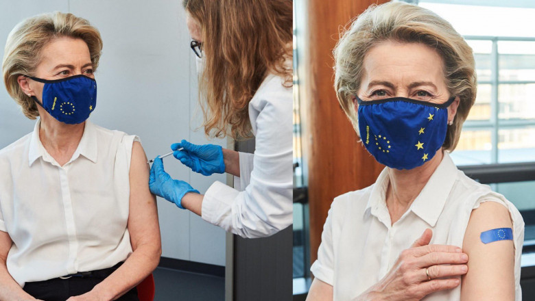  Celor mai puternice femei din Europa le-a venit rândul la vaccinare. Cu ce se imunizează Angela Merkel și Ursula von der Leyen
