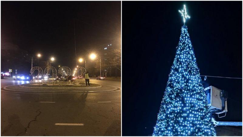  (FOTO) Chișinău, gata de sărbătorile de iarnă: Brazi de Crăciun și decorațiuni au împânzit străzile