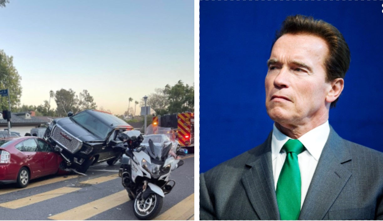 Arnold Schwarzenegger, implicat într-un accident cu patru mașini