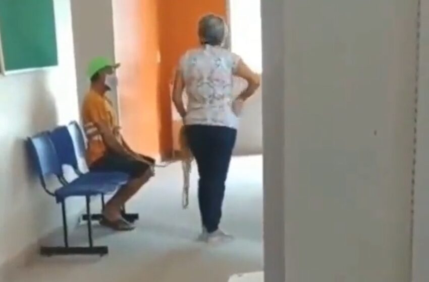  (VIDEO) O femeie din Brazilia și-a legat soțul cu o funie și l-a dus la vaccinarea împotriva Covid-19