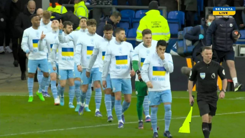  Everton și Manchester City, gest solidar cu Ucraina, înaintea meciului din Premier League