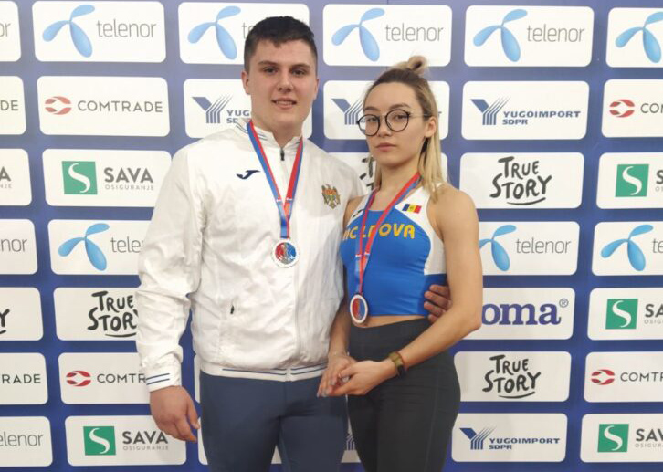  Alexandr Mazur și Iuliana Dabija au urcat pe podium la Balcaniadă