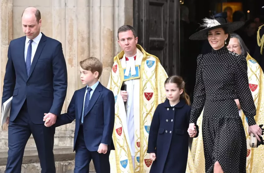  (FOTO) Ce au purtat Kate Middleton și fiica ei, Prințesa Charlotte, la slujba de comemorare a Prințului Philip