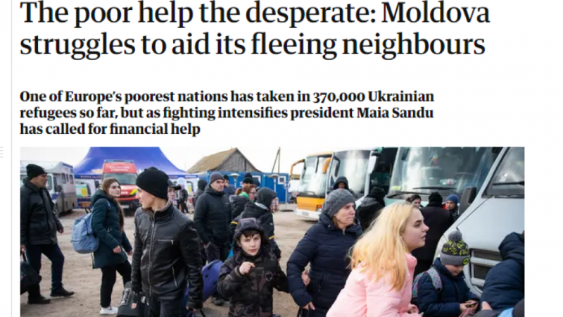  The Guardian, despre Moldova: Săracii ajută disperații
