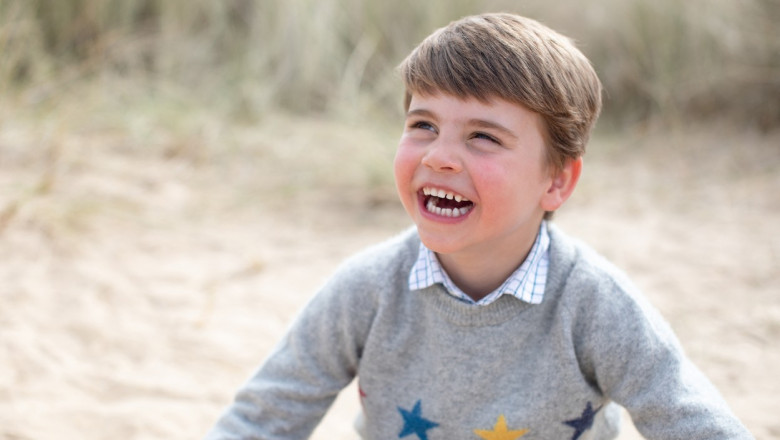  Louis, cel mai mic dintre copiii prințului William, împlinește 4 ani. Fotografiile făcute de ducesa Kate