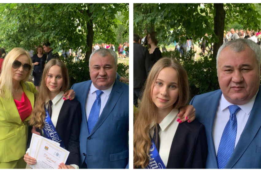  Și-a tăiat soția din fotografie: Primarul de Bălți, la ceremonia de absolvire a fiicei sale