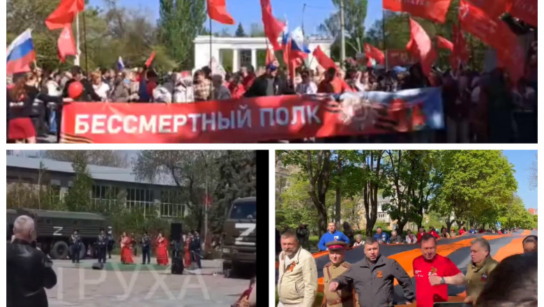  „Sărbătoresc pe oasele locuitorilor din Mariupol”. Cum a arătat „Ziua Victoriei” în teritoriile ocupate de ruși