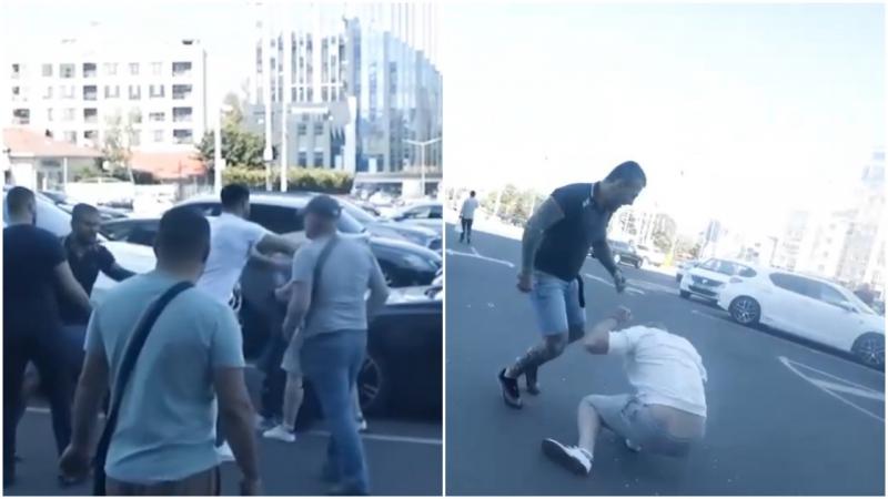  (video) Bătaie cu pumni și capete de asfalt, în fața unui magazin din Chișinău: „Măi băiete! – Vei moșneag, liniștește-te”