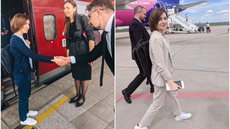  Cu rucsac, dar și cu o valiză, mică: Cum a mers Maia Sandu în vizită la Bruxelles și Paris