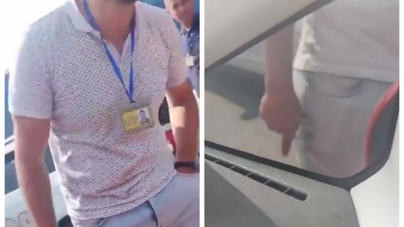  (video) Cu un presupus cuțit în mână și cu amenințări: Conflict la Aeroport între doi taximetriști, din cauza locului de staționare