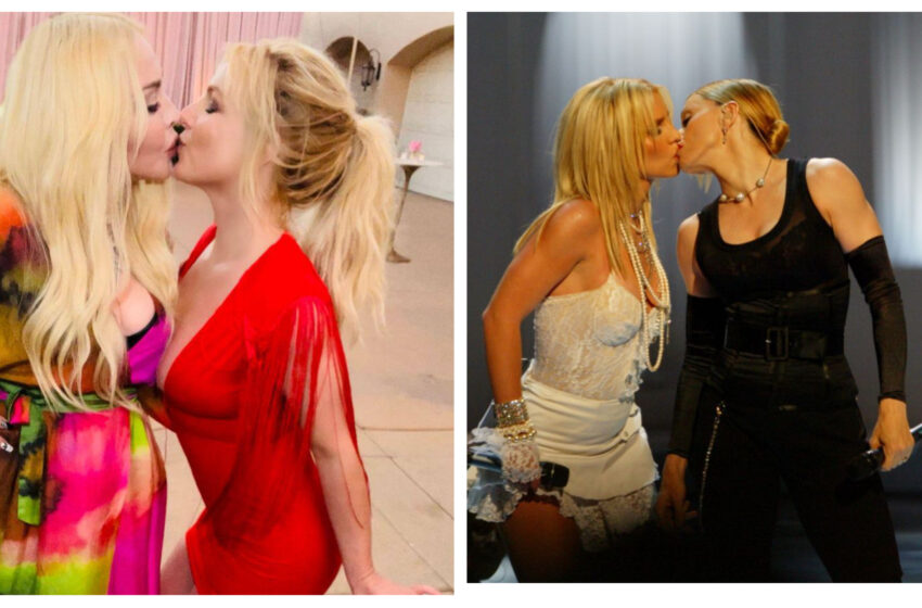  (video) La 19 ani distanţă, Britney Spears și Madona au făcut-o din nou: Vedetele s-au sărutat pasional, în fața la 100 de invitați
