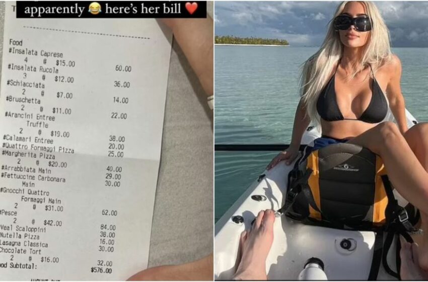  Ce și cât mănâncă Kim Kardashian la o singură masă! Chelnerul care a servit-o a postat bonul pe internet