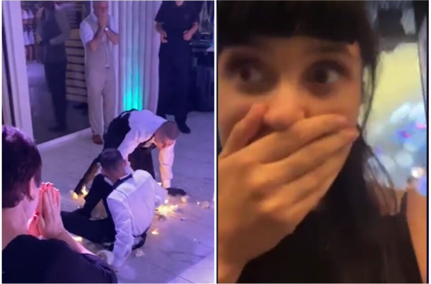  Au dat cu surpriza Irinei Rimes de podea: Momentul în care chelnerii scapă tortul pe care artista l-a ales pentru nunta fratelui său
