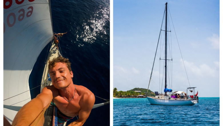 (galerie foto) Aventura fabuloasă a unui tânăr care a plecat într-o călătorie în jurul lumii cu o barcă veche restaurată. Max navighează deja de 2 ani