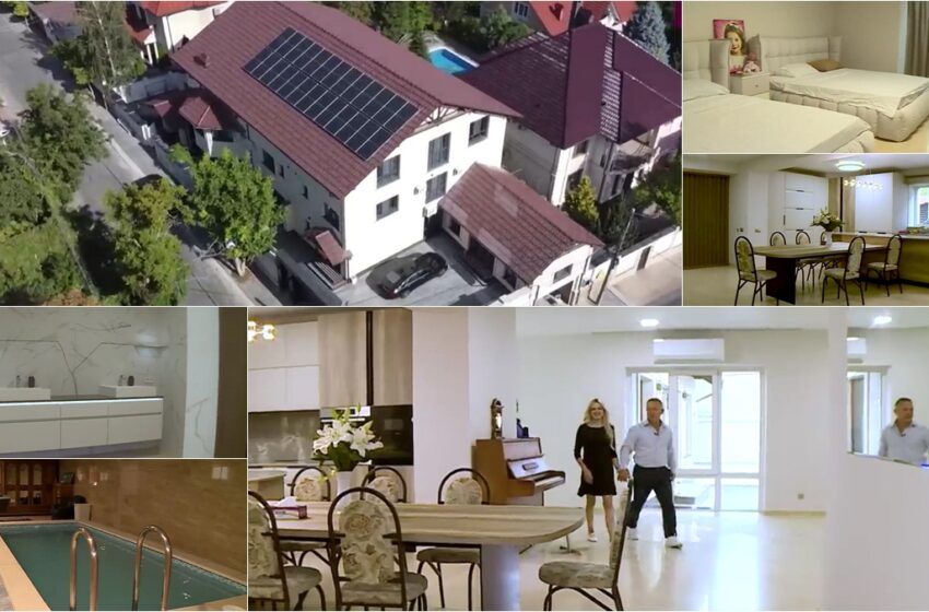  (VIDEO) Cum arată castelul familiei Cârnaț: 15 dormitoare, 15 băi și o bucătărie de 40 mii euro, în 650 de m2