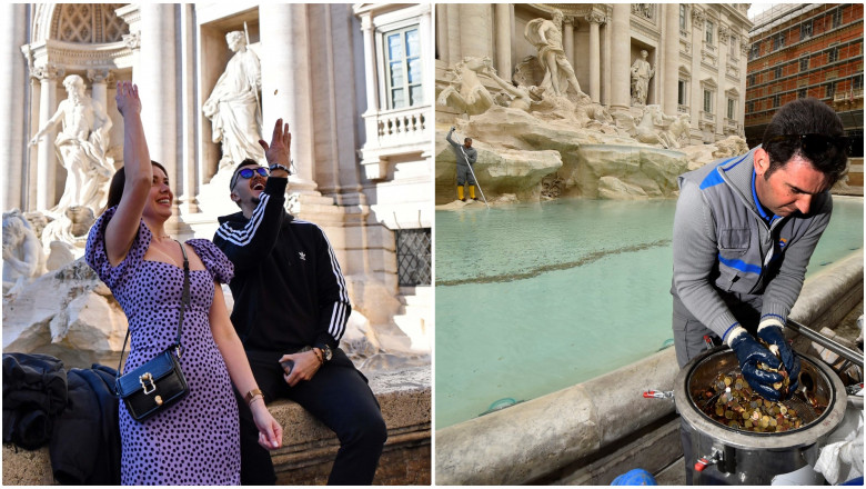  Turiștii au aruncat 1,4 milioane de euro în Fontana di Trevi de la Roma în 2022. Unde ajung monedele care îndeplinesc dorințe