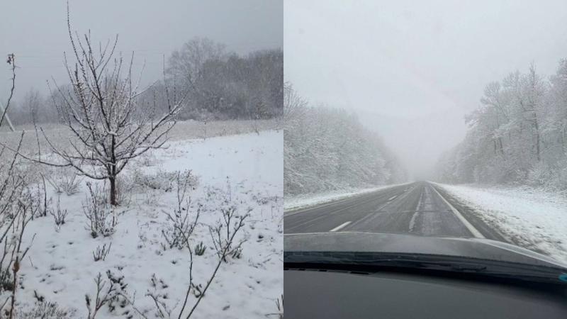  (VIDEO) Ninge peste Moldova. În mai multe raioane din nordul și centrul țării se așterne un strat de zăpadă