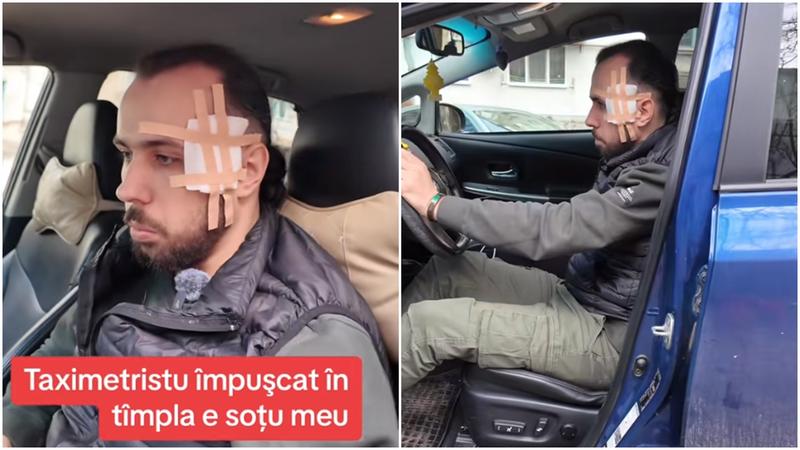  (VIDEO) „Eram în stare mare de șoc”: Taximetristul împușcat dintr-un pistol pneumatic povestește cum a fost atacat
