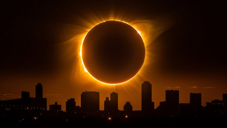  (VIDEO) Cum s-a văzut eclipsa de Soare în lume. Imagini ale evenimentului astronomic