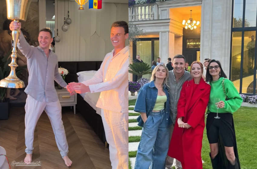  (VIDEO) Emilian Crețu a dat o mega petrecere la casa nouă cu peste 50 de invitați. Ce cadou neobișnuit a primit actorul