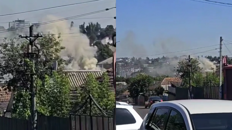 (video) Un incendiu puternic a izbucnit la Durlești: Pompierii, la fața locului