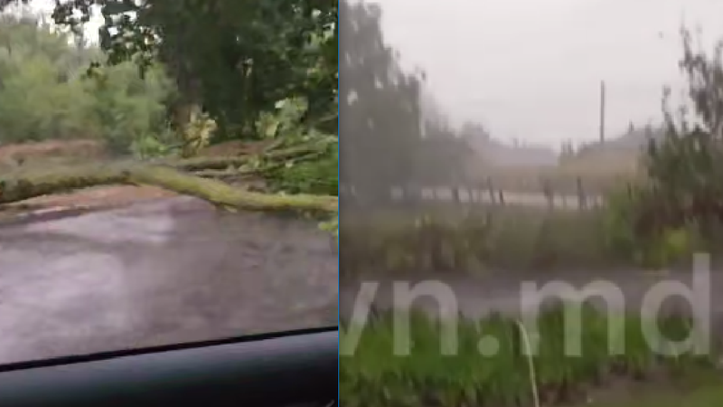 (video) Potop în Moldova: Rafale de vânt puternic și ploi cu grindină în capitală și unele raione din țară