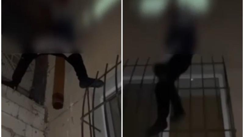 (video) A sărit peste balcon, când polițiștii i-au bătut la ușă: Momentul în care un bărbat condamnat pentru viol și anunțat în căutare încearcă să fugă, dar este încătușat
