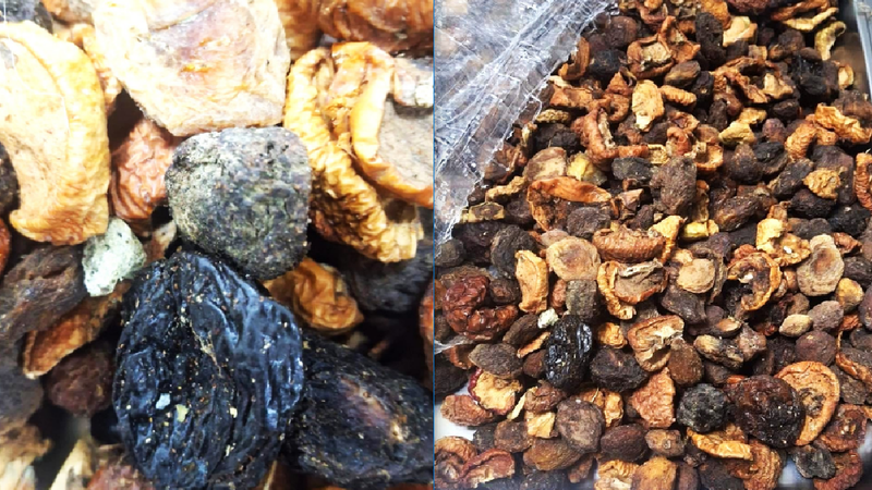 Peste 10 tone de fructe uscate cu mucegai, care urmau să ajungă în magazine, oprite la vamă: Ce au făcut inspectorii cu marfa