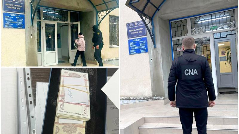 (foto) Un consilier municipal din Bălți și un șef adjunct de la Primărie, reținuți de CNA pentru mită: Ar fi eliberat, împreună cu angajați Cadastru, acte contra 120 mii lei