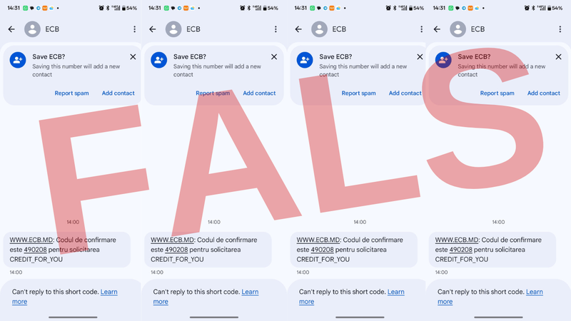 Atenție, escrocherii telefonice în numele SFS: Cetățenii sunt ademeniți să ofere coduri de verificare primite prin SMS