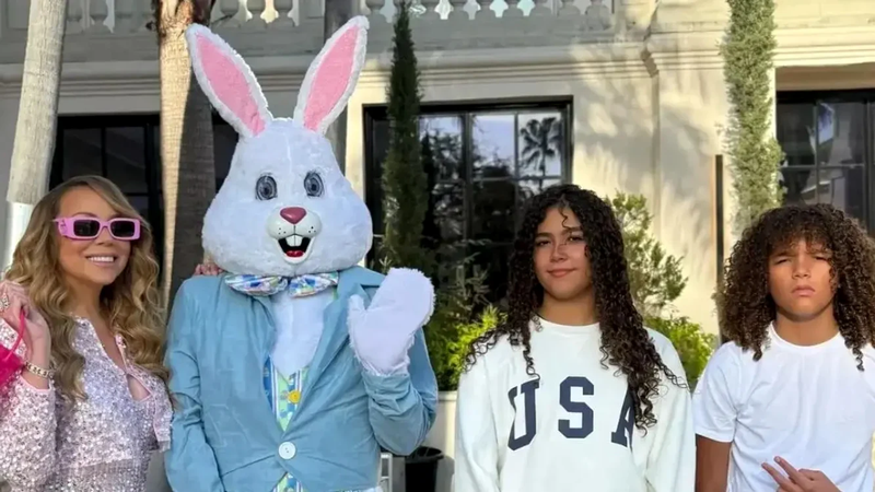 (foto) Mariah Carey, apariție rară alături de gemenii săi, de Paște: Ce mari s-au făcut copiii divei