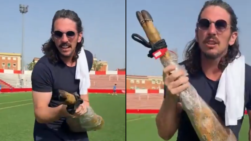 Un președinte de club de fotbal a stârnit indignare pe internet după ce și-a alergat jucătorii musulmani cu un jambon