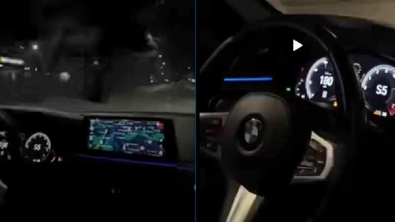 (video) Imagini revoltătoare în capitală: Un tânăr, filmat în timp ce gonește cu BMW cu 180 km/h și pe contrasens