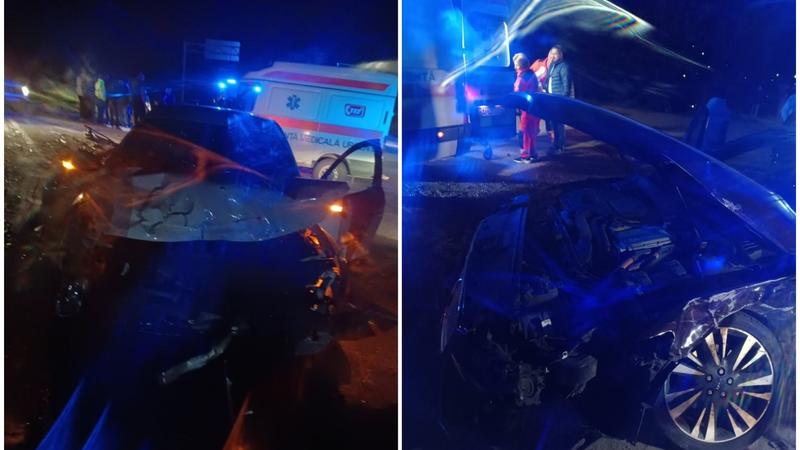 Accident grav între un Renault și un Lincoln, la Criuleni: Unul dintre șoferi, blocat între fiare, a fost descarcerat de salvatori