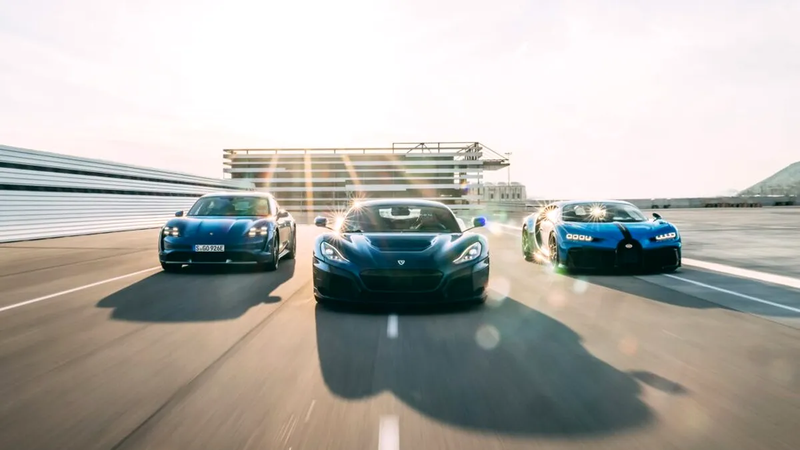 (foto) Porsche vinde definitiv Bugatti: Germanii și-au retras participația de 45% din asocierea Bugatti Rimac