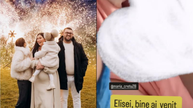 (video) Bucurie mare în familia Crețu! Maria a adus pe lume un băiețel: „Elisei, bine ai venit”