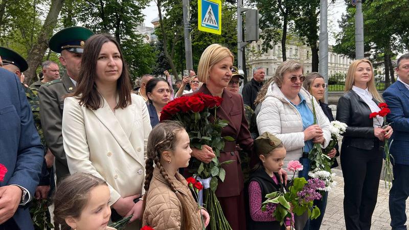 (video) Irina Vlah, la Marșul Victoriei: Le spunem mulțumesc eroilor care au învins fascismul