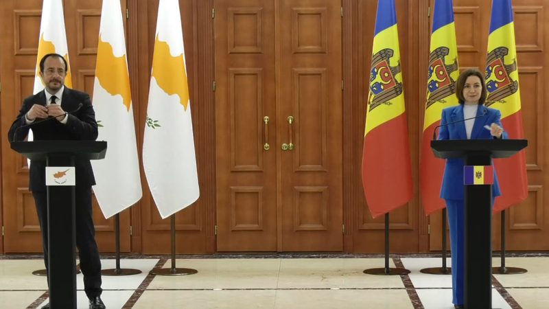 (live) Maia Sandu și președintele Ciprului, Nikos Christodoulides, fac declarații comune la Chișinău, de 9 Mai