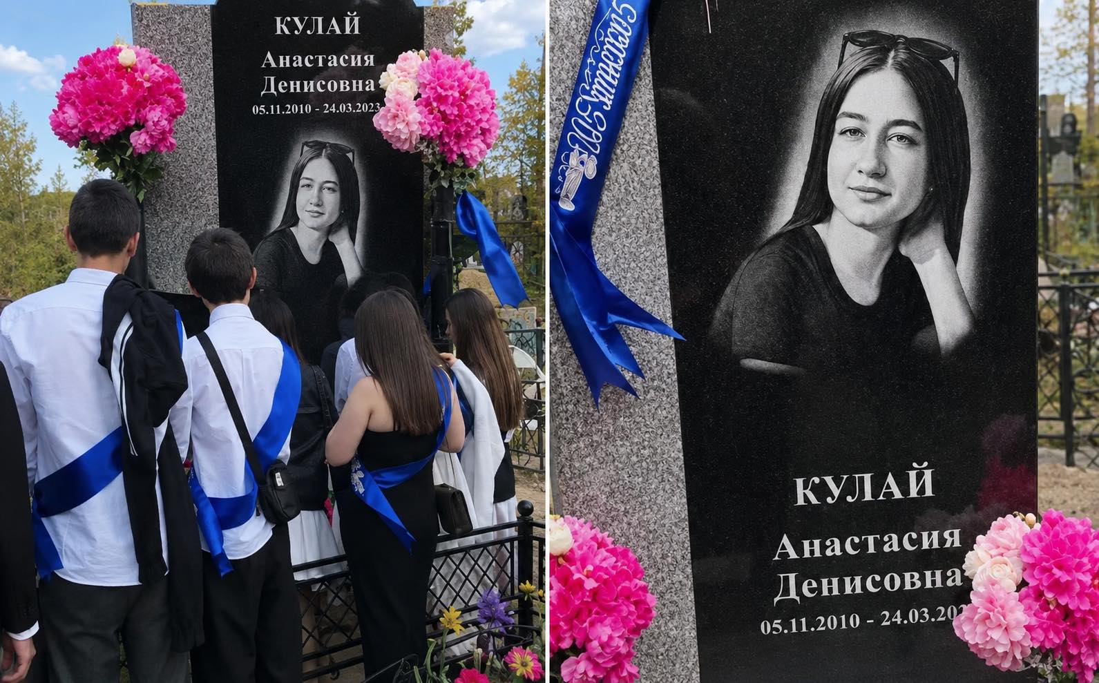 (foto/video) „Astăzi, ai fi fost absolventă.” Colegii Anastasiei, lovită mortal de un troleibuz, emoționați la mormântul ei: Va rămâne în inimi pentru totdeauna