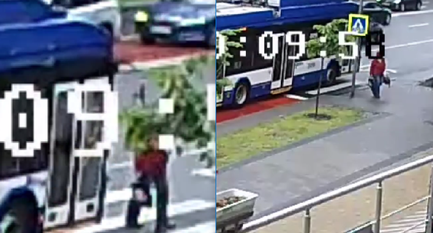 (video) O femeie a fost la un pas să fie strivită de un troleibuz, pe o zebră din capitală: Șoferul, retras de la traseu