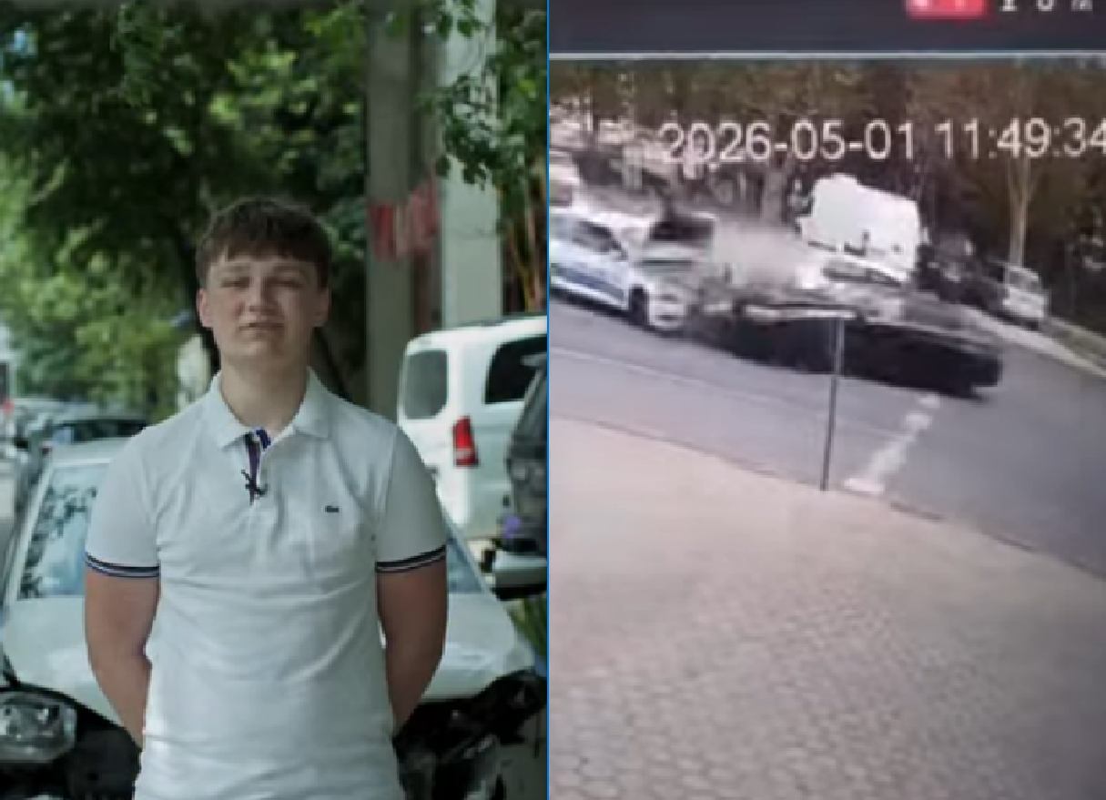 (video) Băiatul care se afla în mașina școlii auto când un B