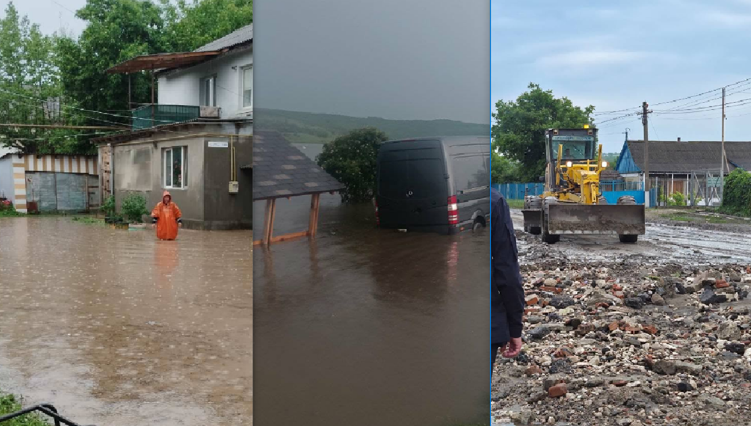 Drumuri dărâmate, curți inundate și trasee blocate: Catastro
