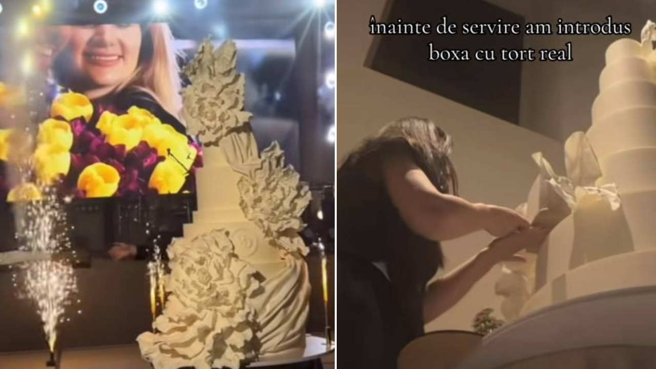 (video) Tortul de la nunta lui Dorin Galben, o simplă machet