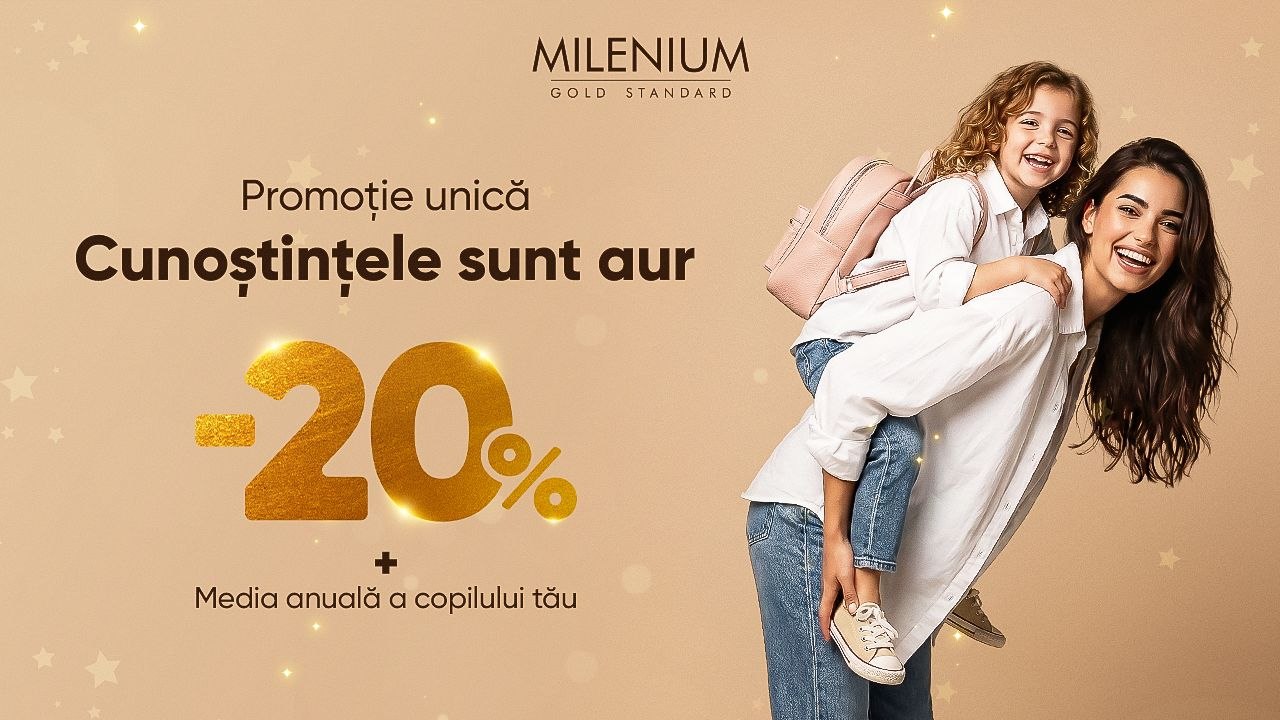 Transformă notele copilului tău în aur! Milenium îți oferă -