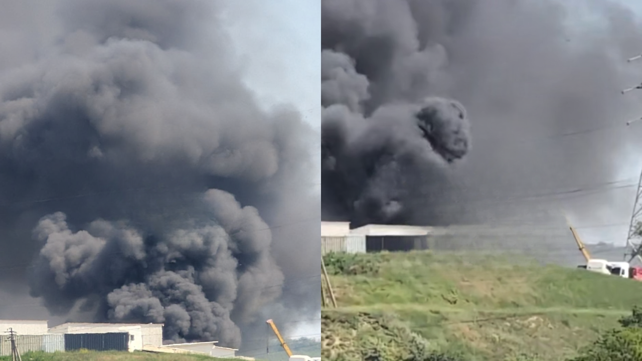(video) Fum negru și dens la Ciocana: Un depozit a luat foc.