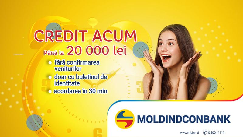 Credit Acum De La Moldindconbank PanÄƒ La 20 000 Lei In Doar 30 De Minute Cu Buletinul Advertoriale Unimedia